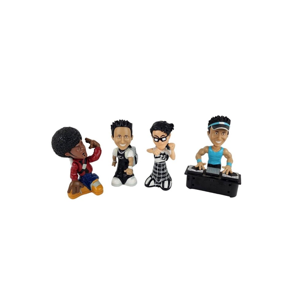 Dj Skribble Spinheads Figures lot of 4 Figures Untested DZAK UNTESTED